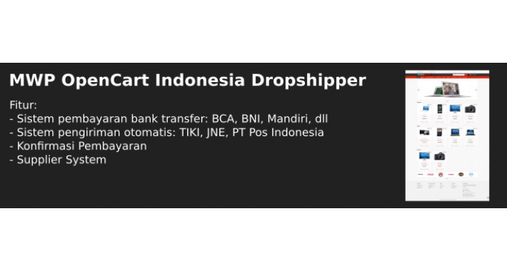 MWP OpenCart Indonesia Dropshipper