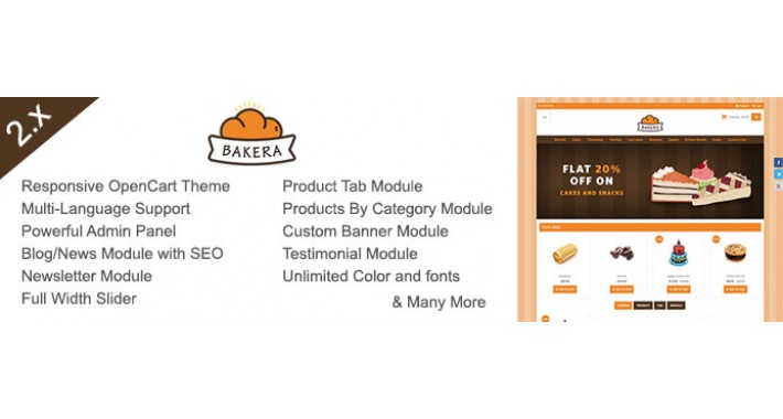 Bakera Responsive Opencart Theme