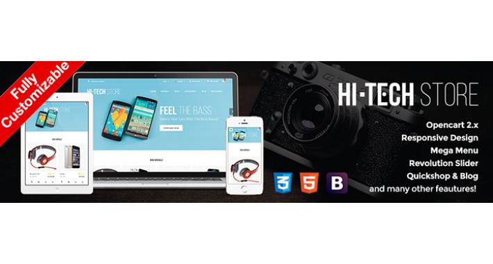 High-tech Digital Store OpenCart Theme, Electronics, Phones