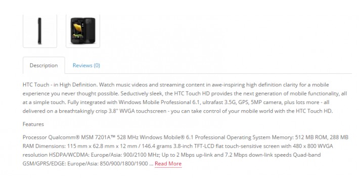 Show or Hide Product Description