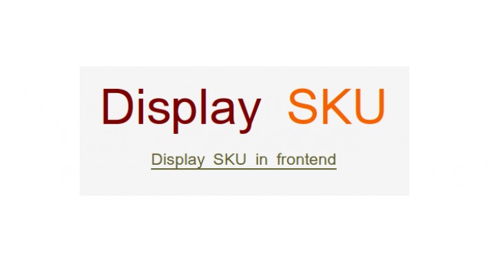 Display SKU in product page (VQmod)