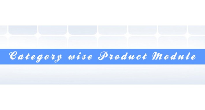 Category wise Products Module