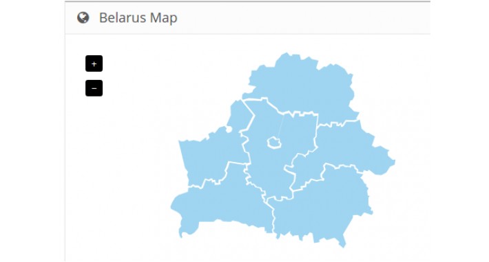 Map of Belarus with regions for admin