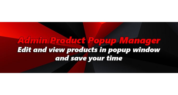 Admin Product Popup Manager