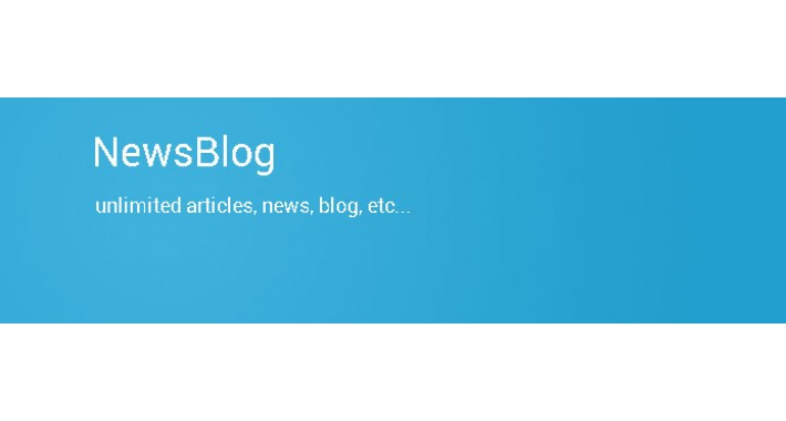 newsblog - create unlimited categories with articles