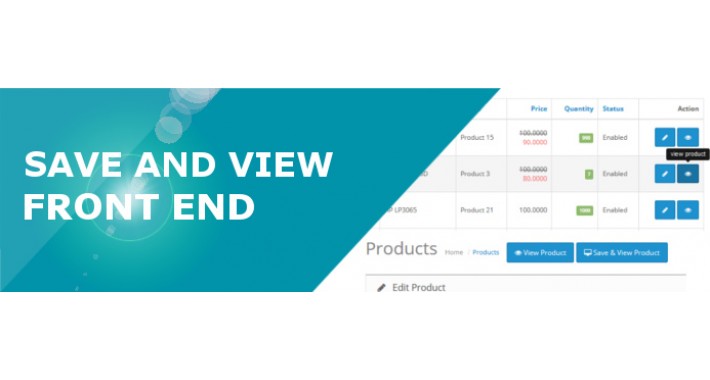 Save and View Front End