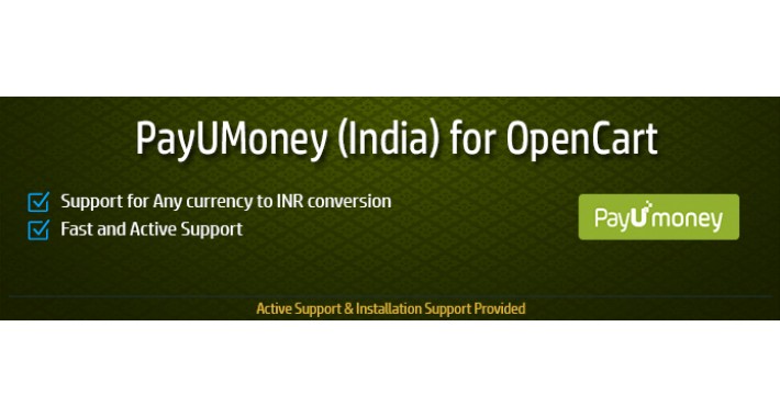 PayUMoney India for OpenCart