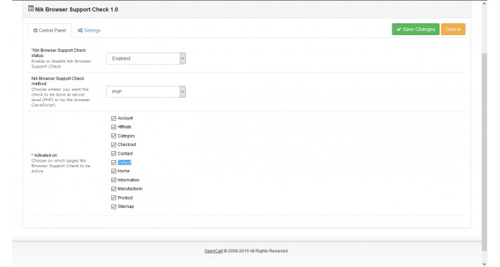Nik Browser Support