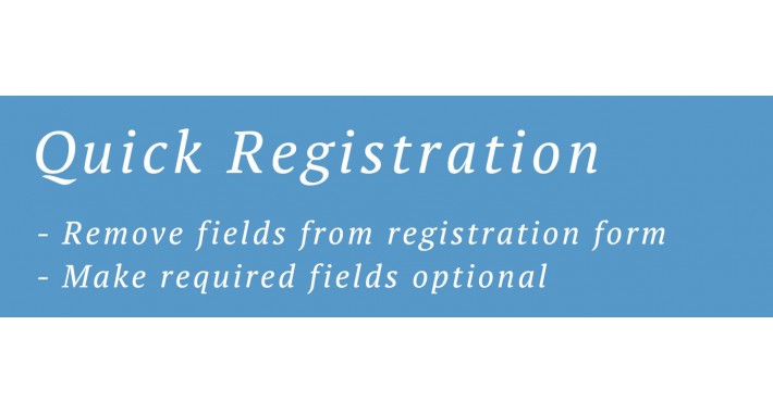 Opencart Quick Registration