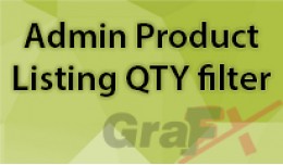 Admin Product Listing QTY filter