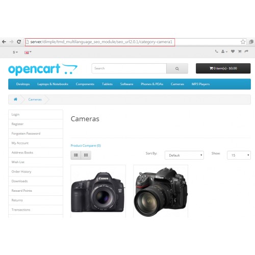 OpenCart - Multilanguage Seo Url + Combo Of Import-Export