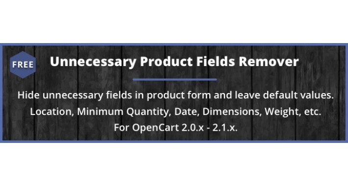 Unnecessary Product Fields Remover