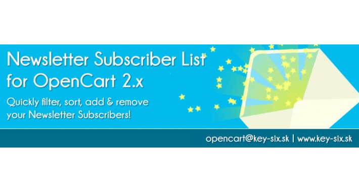 NEWSLETTER SUBSCRIBER LIST FOR OPENCART 2