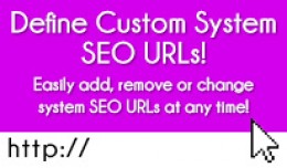 CUSTOM SYSTEM SEO URLS FOR OPENCART 2