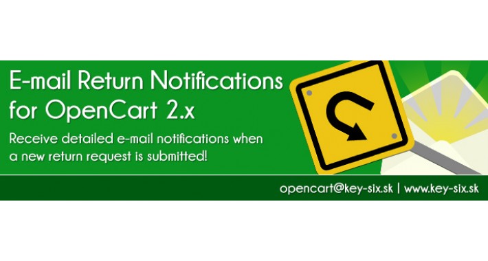 E-MAIL RETURN NOTIFICATIONS FOR OPENCART 2