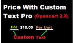 Price Custom Text Pro