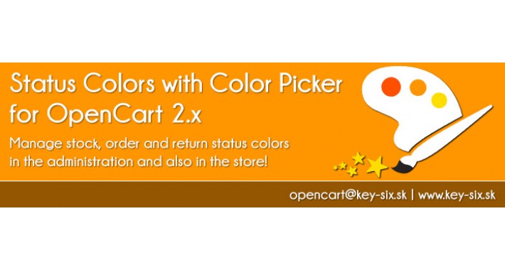 STATUS COLORS WITH COLOR PICKER FOR OPENCART 2