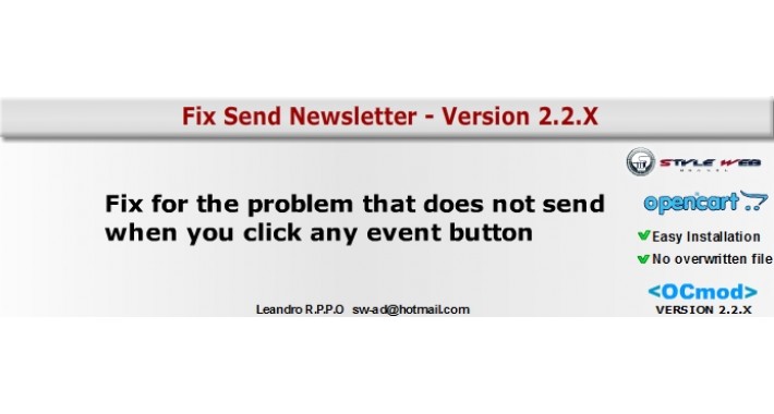 Fix Send Newsletter - Version 2.2.X