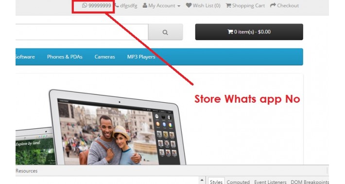 store whats app number