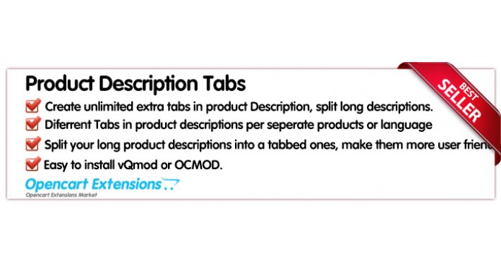 Tabs In Product Descriptions - OC-2.X