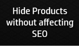 Hide products from list without affecting SEO