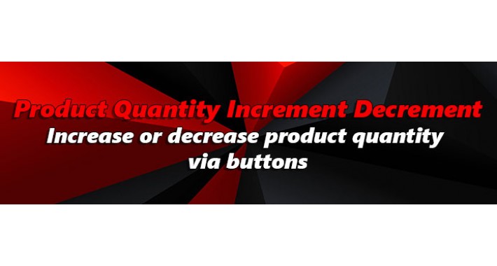 Product Quantity Increment Decrement