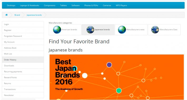 Brands categories (opencart 2.1.0.2)