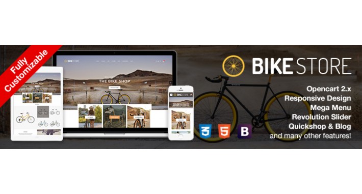 Bike Store OpenCart Theme Responsive - Bicycle & Sport