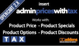 Admin Insert Prices With tax