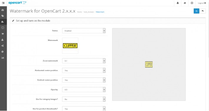 WaterMark for images OC 2.3