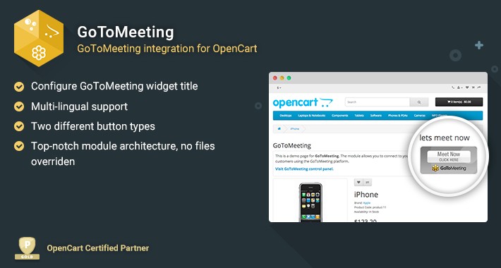 GoToMeeting - GoToMeeting integration for OpenCart