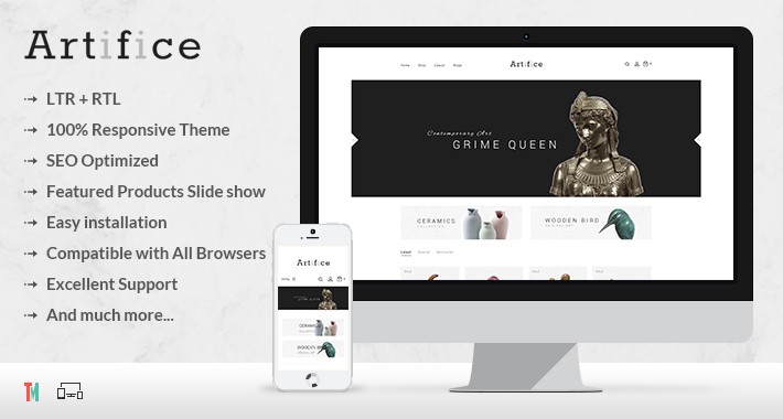 Artifice -  Art and Decor Store Opencart Theme - OPCADD023