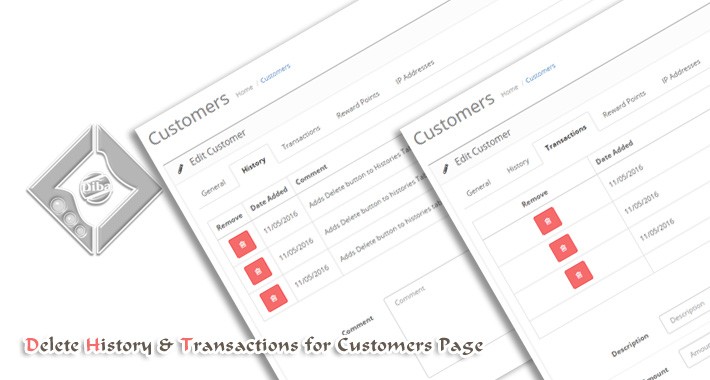 Add Delete Buttons To Customer Transaction and History