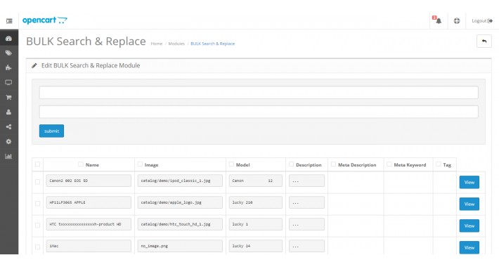 Bulk Search & Replace Products