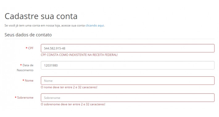 proScore verifica autenticidade CPF