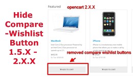 Hide Compare-Wishlist Button 1.5.X - 2.X.X