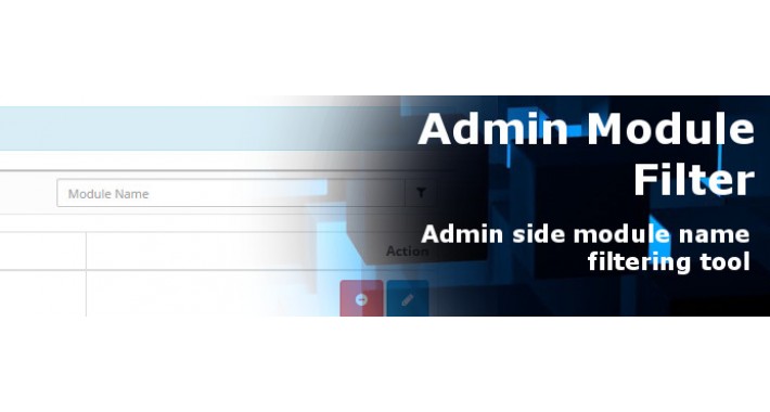 Admin Module Filter