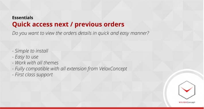 Quick Access Next Or Previous Orders