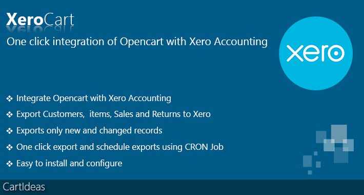 XeroCart - Integrate Opencart with Xero
