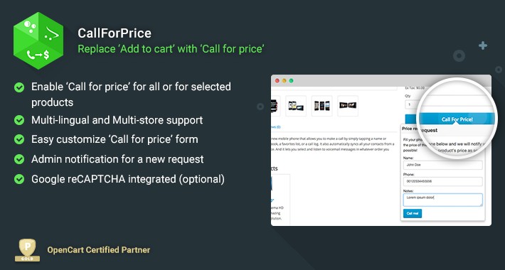 Call For Price - Replace Add to cart with Call for price