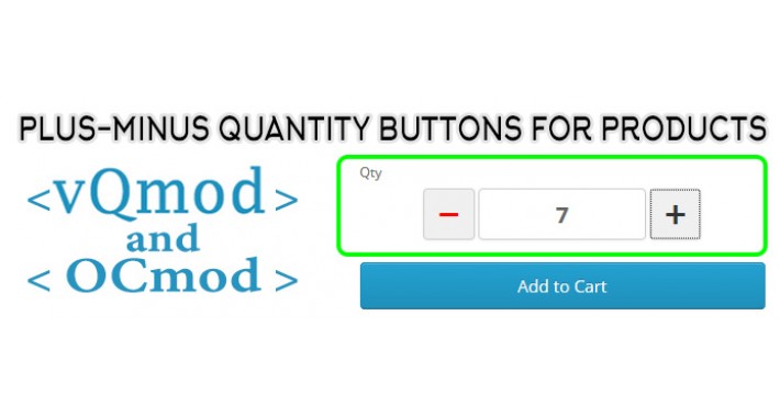 [NEW] Plus-Minus Quantity Buttons for Products - vQmod - OCmod