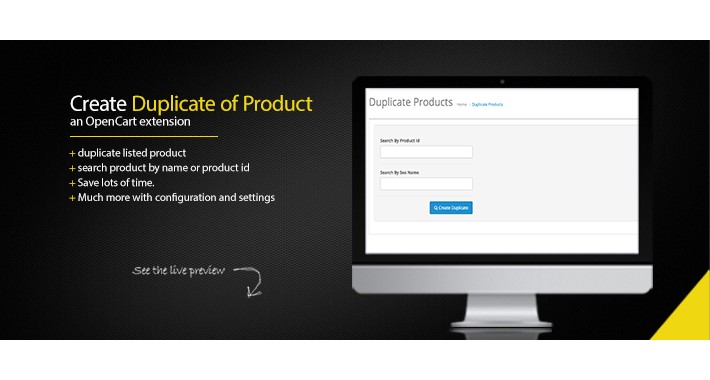 Create Duplicate Product