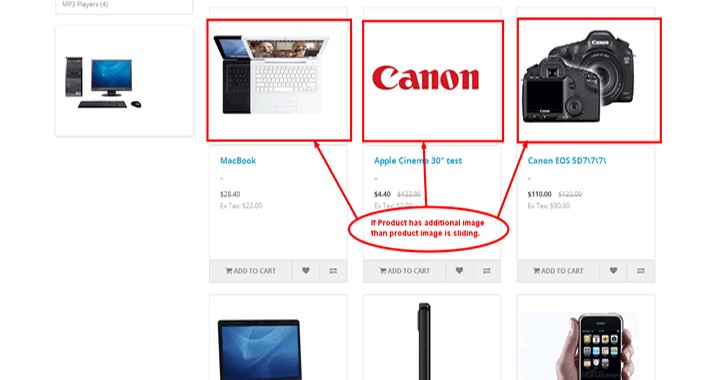 Additional Image Slide Show on Category Page