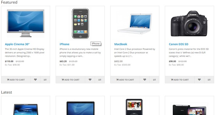Display Random Featured,Special and Latest Products