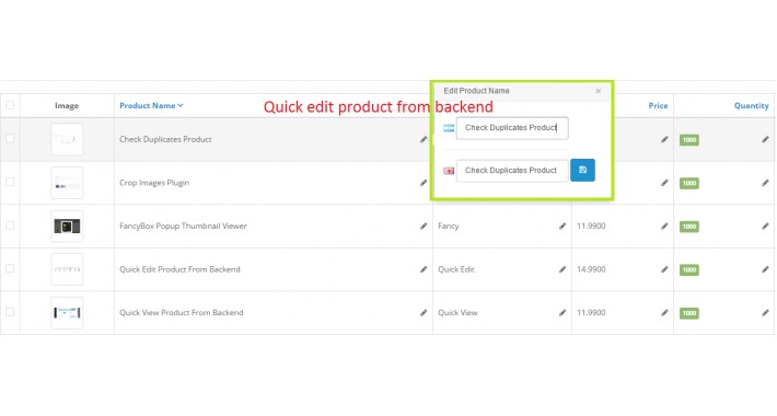 Quick Edit Product for all (2.x)