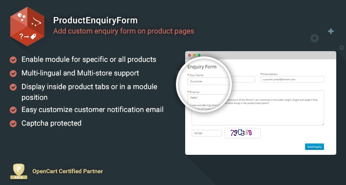 Product Enquiry Form - Add custom enquiry form on product pages