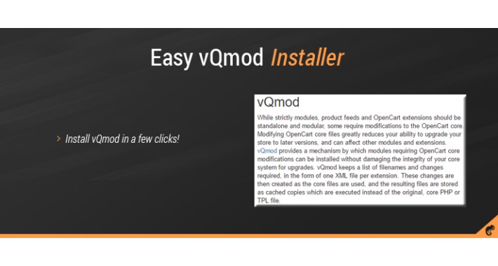 Easy VQMOD Installer - OC 2.x/3.x/4.x