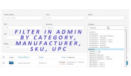 Product filter in admin by Category, Manufacture..
