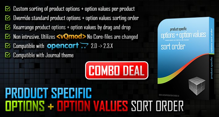 Product Specific Options + Option Values Sort Order