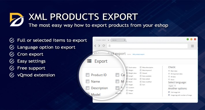 XML Products Export